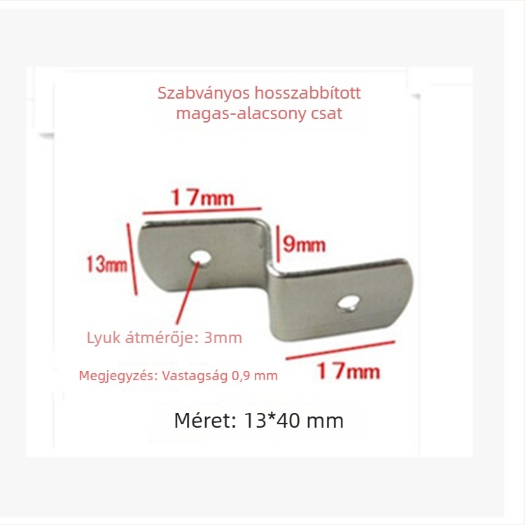 Fém fotókeret-hardver, elektroplattázott felülettel, modern letisztult stílus, fotókeret kampók, csomagolásban 200 darab