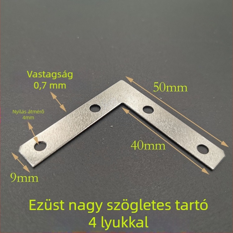 L alakú fotókeret hátlap csatlakozója - fém, elektroplatázás, márka qj, típus: kampó, stílus: modern minimalizmus