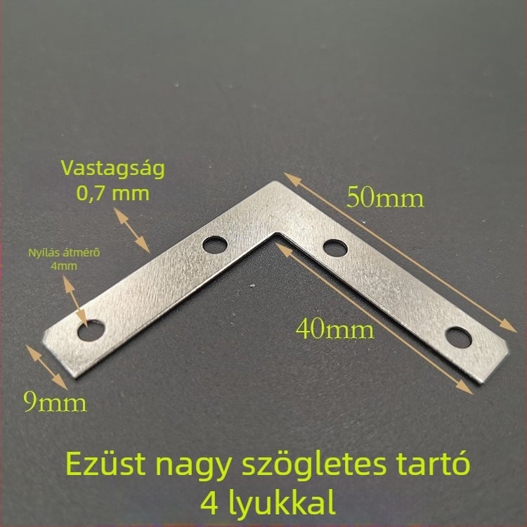 L alakú fotókeret hátlap csatlakozója - fém, elektroplatázás, márka qj, típus: kampó, stílus: modern minimalizmus