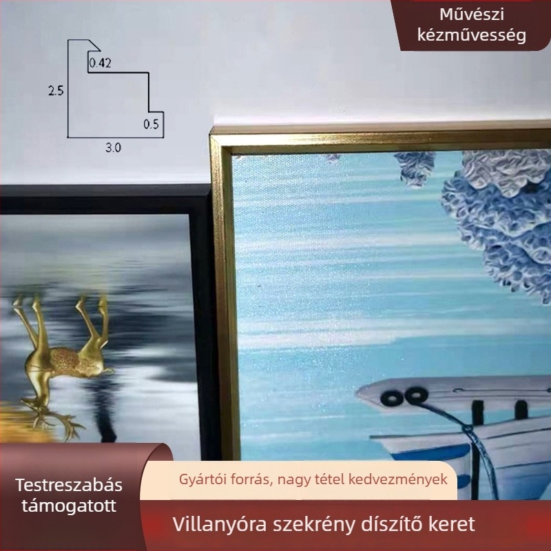 Dekoratív fotókeret élvédők, testreszabható, gyanta, fröccsöntés, 3,05×70 mm, modern minimalista stílus