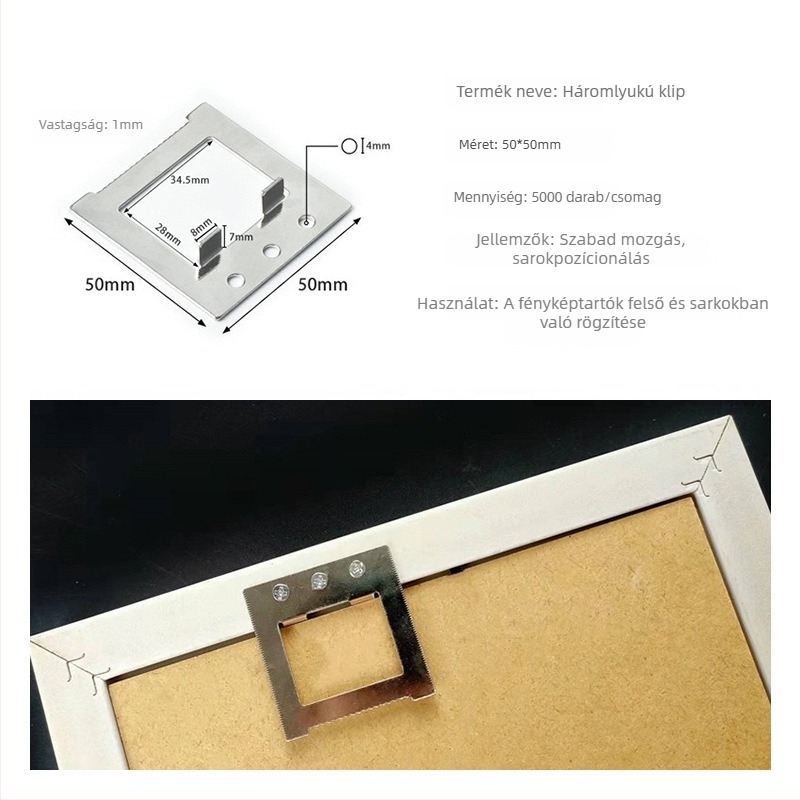 Taisheng fém fotókeret hátlap, modern minimalist stílus