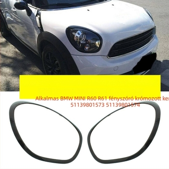 BMW MINI R60/R61 fényszóró keret ABS-ből csattal, részszámok 51139801573/51139801574