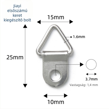 Fém karika háromszög alakú kis fotókerethez, 15–25 mm, elektroplatált bevonattal, testreszabható, 1000 db/csomag