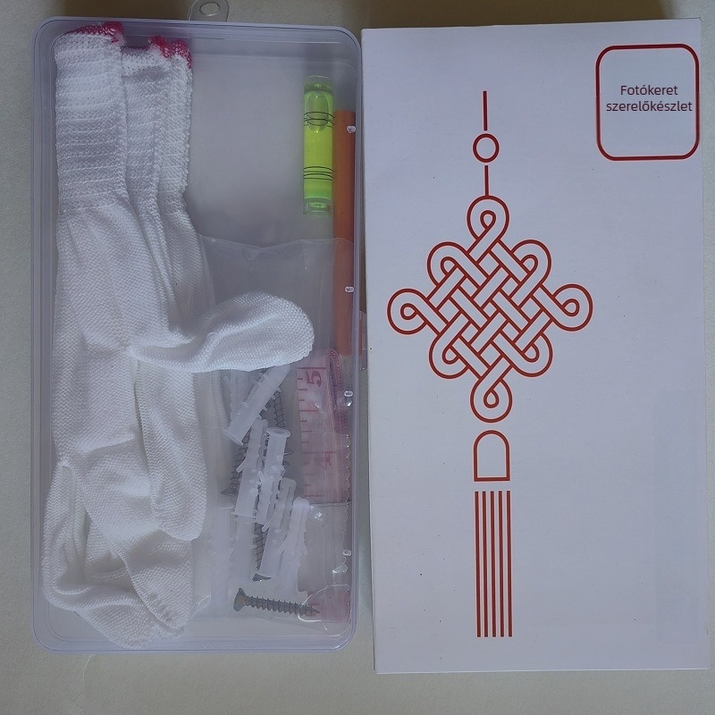 Dekoratív festmények és keretek telepítő készlet, 12 csavar, PVC, kézzel készített