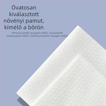 Egyszer használatos arctisztító kendő, növényi rostból készült, nyomtatott gyártási folyamat, testreszabás nélkül (Márka: Cotton Wooden Home; Anyag: növényi rost; Feldolgozás és testreszabás: Nincs; Gyártási folyamat: Nyomtatás)