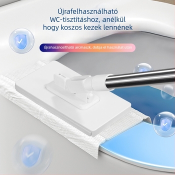 Lapos mop padlóra mikroszálas kendővel, műanyag nyéllel, teherbírás 10 kg, 90–100% szárítási arány, egyirányú meghajtás