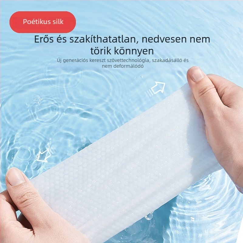 Eldobható arctörölköző Poetry Silk-től, viszkóz rostból, minden bőrtípushoz