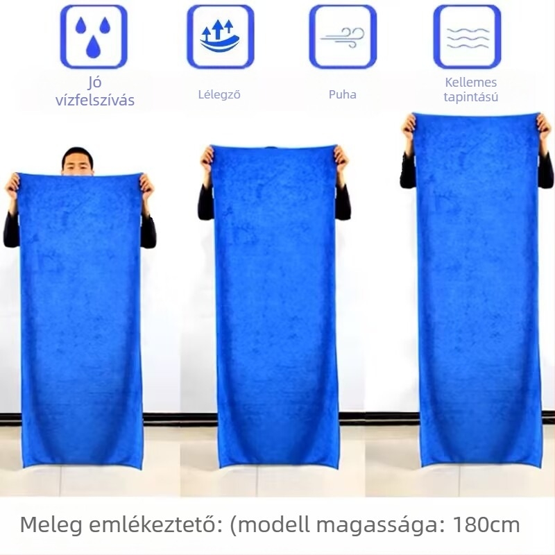 Microfiber autómosó kendő, vastagabb és nagyobb méretű, rendkívül nedvszívó belső tisztításra, szöszmentes