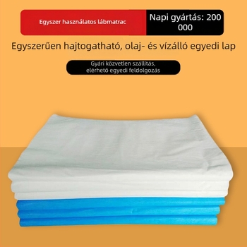 Egyszer használatos vízálló és olajálló lábápoló törlőkendő, nem szőtt anyag, 99% pamut, 50 g, testreszabás elérhető