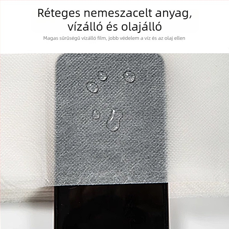 Egyszer használatos vízálló és olajálló lábápoló törlőkendő, nem szőtt anyag, 99% pamut, 50 g, testreszabás elérhető