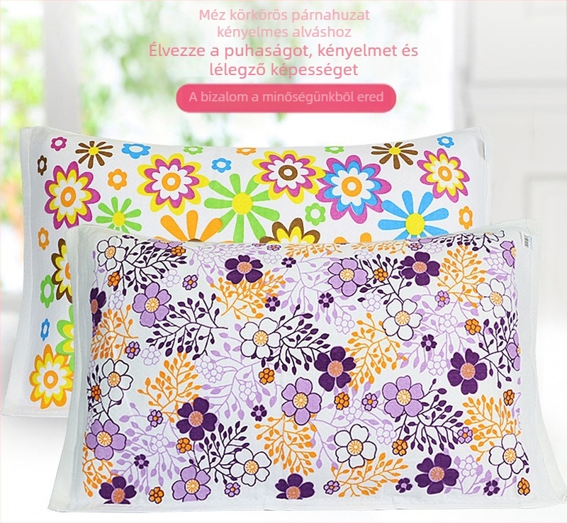 Kétszövésű géz párnaháló kendő, 100% pamut, puha és bőrbarát