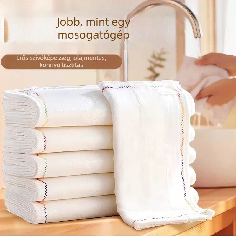 Mosogatókendő pamutfonalból, egyszínű, ultra vastag, vízet felszív, fazekakhoz és tálakhoz alkalmas