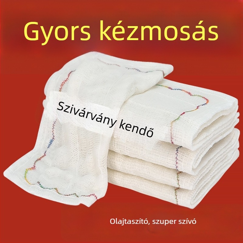 Mosogatókendő pamutfonalból, egyszínű, ultra vastag, vízet felszív, fazekakhoz és tálakhoz alkalmas