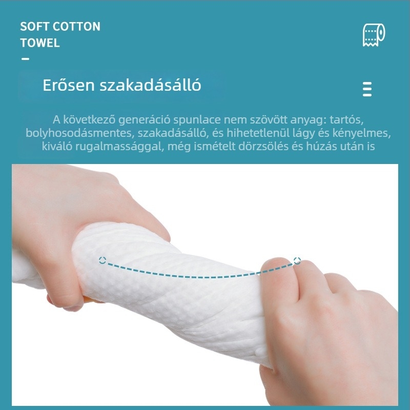 Egyszer használatos fodrászati szalon törölköző fa rostból, vastított, 90–110 g, nedvszívás 0–5 s, testre szabható, 9 tekercses csomag