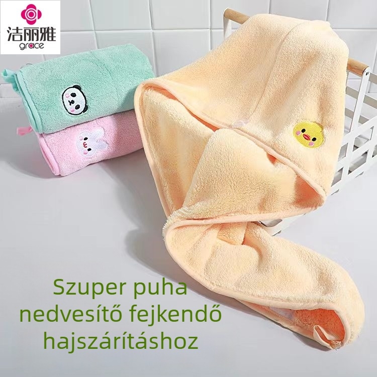 Jie Liya hajszárító sapka, hímzett, szuperfinom rost, 120D szál, gyors száradás, 50–79 g