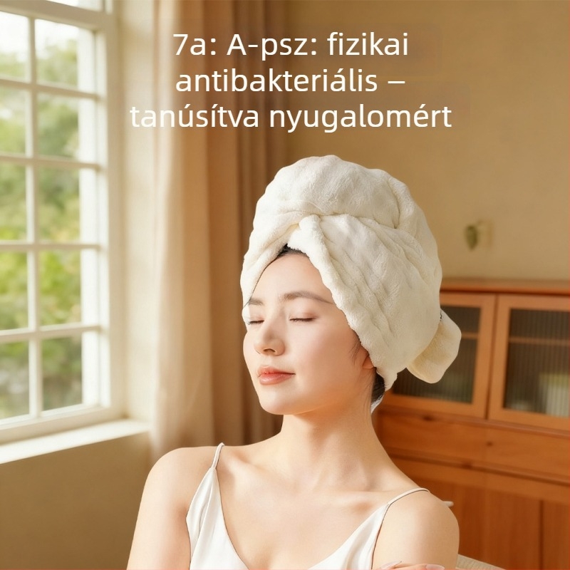 Női hajszárító sapka – rendkívül nedvszívó, gyors szárítás, turbán zuhanysapka, vastagított, 50–79 g