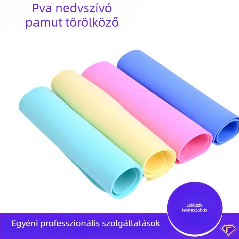 PVA nedvszívó sporttörölköző — többfunkciós nedvességelnyelő, 40 g, vízfelvétel 5–10 s