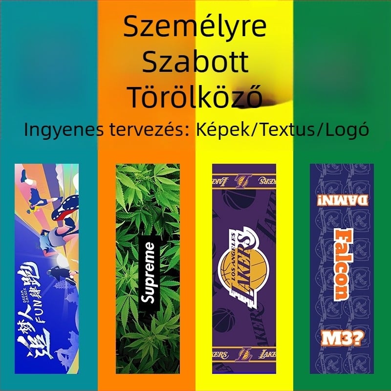 Sporttörölköző ultrafin rostokból, 400 g/m², logó nyomtatás, testreszabható