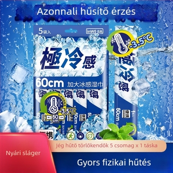 Hűsítő nedves törlőkendők – nem szőtt anyag; kéztörlő; testreszabhatatlan
