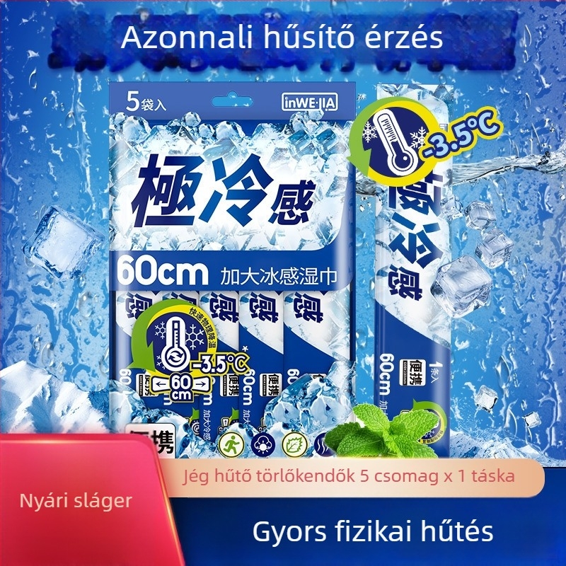 Hűsítő nedves törlőkendők – nem szőtt anyag; kéztörlő; testreszabhatatlan