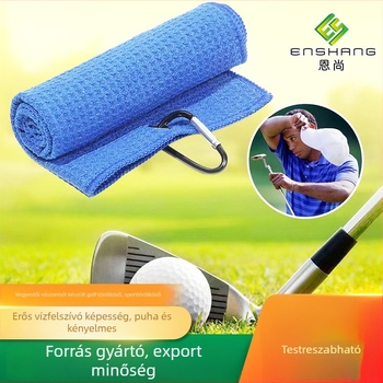 Mikroszálas waffel textúrájú golftörölköző sporthoz és edzéshez, ananász-kockás mintával