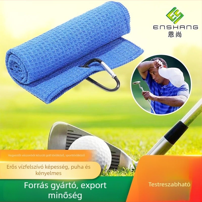 Mikroszálas waffel textúrájú golftörölköző sporthoz és edzéshez, ananász-kockás mintával