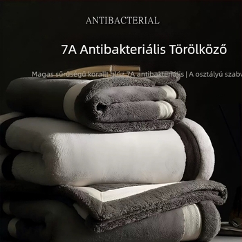 Antibakteriális arc törölköző, hotelminőség, nedvszívó, vastag, nem hullik; poliészter 100D, egyszerű szövés, egyedi feldolgozás