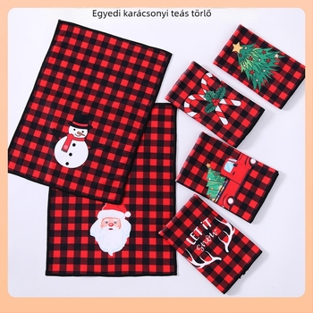 Mikroszálas waffle szövésű konyhai törölköző, poliészter, 400 gsm, testreszabható logónyomtatás