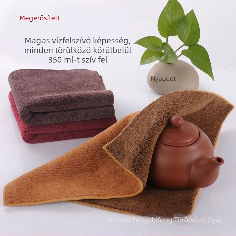 Tea törlő kendő, szuperfin rost, 700 g/m², nedvszívás 0–5 s, vágott velúr, 32 szál