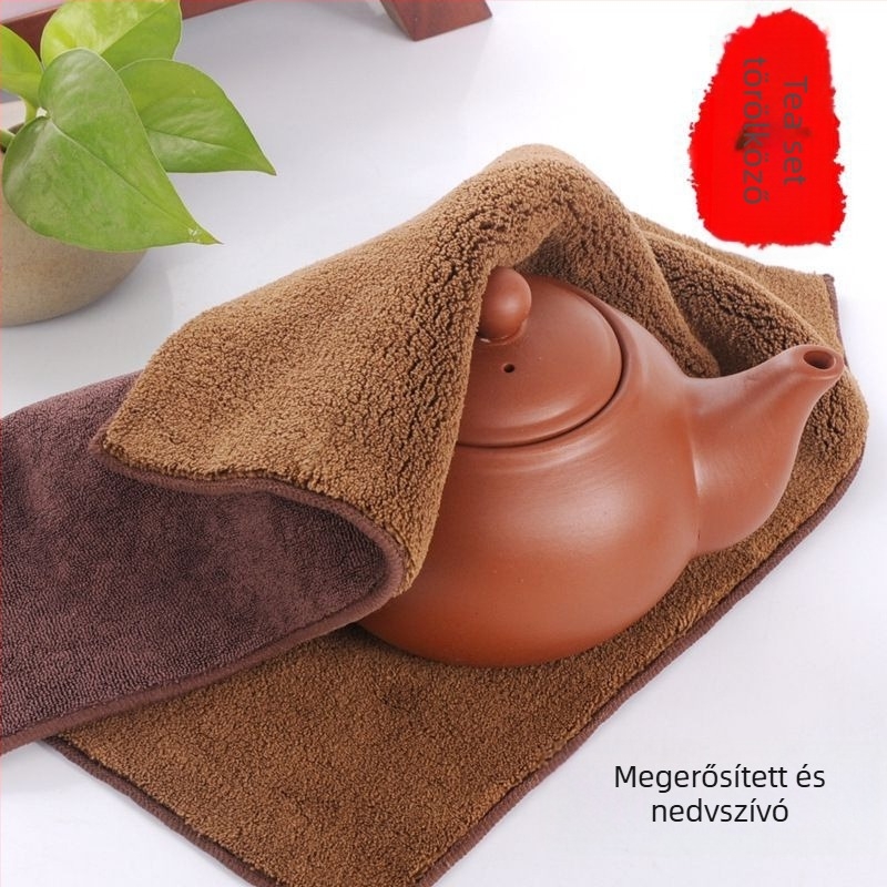 Tea törlő kendő, szuperfin rost, 700 g/m², nedvszívás 0–5 s, vágott velúr, 32 szál