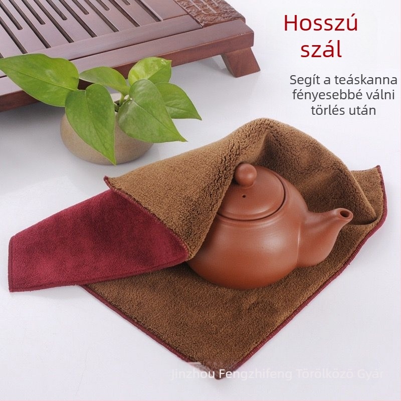 Tea törlő kendő, szuperfin rost, 700 g/m², nedvszívás 0–5 s, vágott velúr, 32 szál