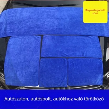 Autómosásra szánt mikroszálas törlőkendő, szuperfinom szálak, 350 g, hímzett szegély, multifunkcionális törlő kendő, vízfelvétel