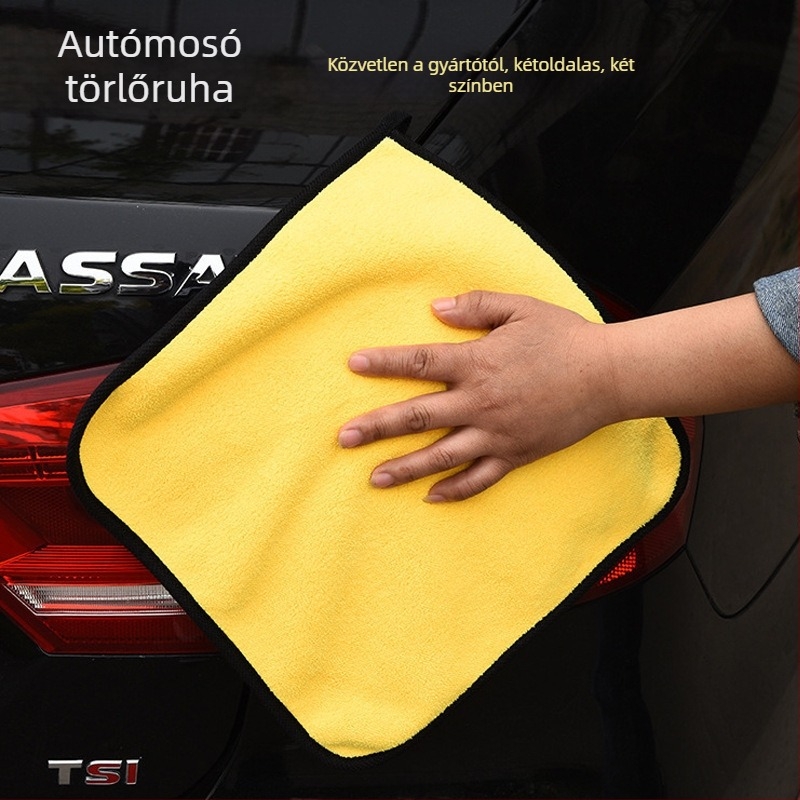 Kétoldalas korall fleece autómosó törölköző, nagy sűrűségű, többfunkciós, gyors vízfelvétel, 50 g, 8 darabos készlet