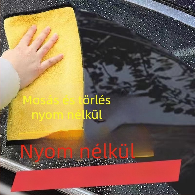 Multifunkcionális törlőkendő az autóhoz, szöszmentes, vízfelvevő, coral fleece anyagból, 350 g, kevert szál, logó nyomtatás elérhető