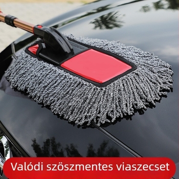 Autómosó mop finom szőrökkel a tisztításhoz és a por eltávolításához