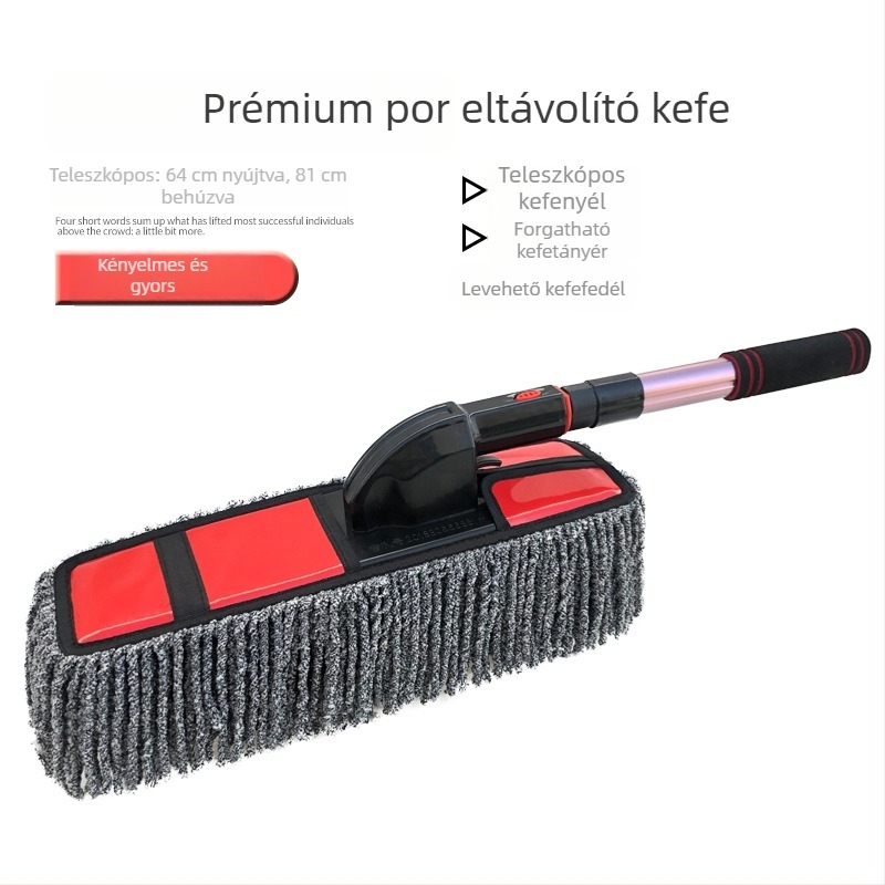 Autómosó mop finom szőrökkel a tisztításhoz és a por eltávolításához