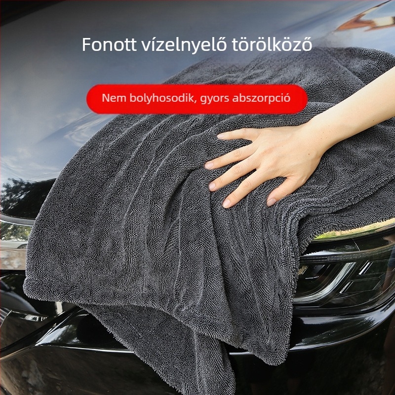 Kétoldalas megvastított mikroszálas törölköző padlók és autók tisztítására – szöszmentes, nyom nélküli