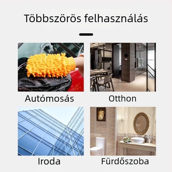 Autómosási kesztyű, vastagított kétoldalas Chenille, alapos tisztításhoz (anyag: chenille; kétoldalú; vastag)
