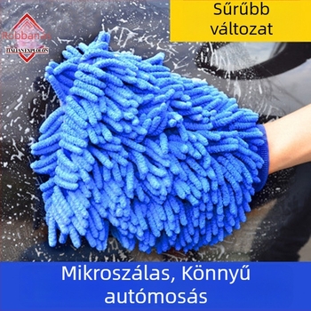 Autómosó kesztyűk – plüss chenille, suede anyag, vízálló, medve mancsa forma, kíméli a fényezést