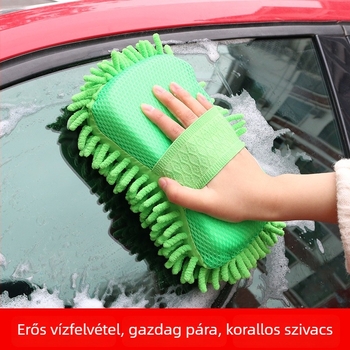 Chenille tisztító szivacs blokk autó részletezéséhez, korall velúr, nagy sűrűség