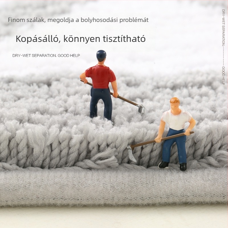 Három darabos flokkolt fürdőszobai szőnyegkészlet, nedvszívó, csúszásmentes, fürdőszoba és hálószoba