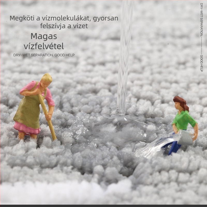 Három darabos flokkolt fürdőszobai szőnyegkészlet, nedvszívó, csúszásmentes, fürdőszoba és hálószoba