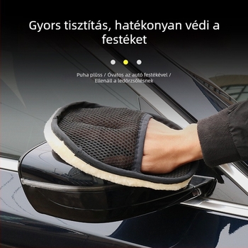 Autóápolási kesztyű korallgyapjúból, XJL márka, testreszabás nélkül.