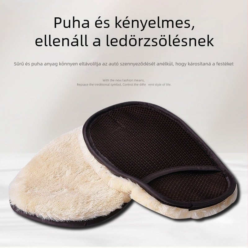 Autóápolási kesztyű korallgyapjúból, XJL márka, testreszabás nélkül.
