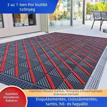 Kültéri csúszásmentes padlómat, 3 az 1-ben por- és ajtómat, EVA téglalap alakú, mosható, testreszabható, modern minimalista stílus