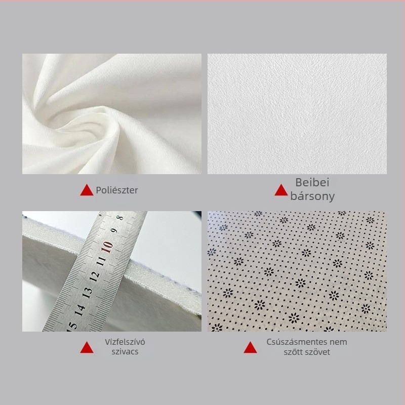 4 részes poliészter fürdőszobai szett: zuhanyfüggöny, zuhanyszőnyeg, fürdőszőnyeg és U alakú WC-szőnyeg – modern minimalista stílus, testreszabható minta