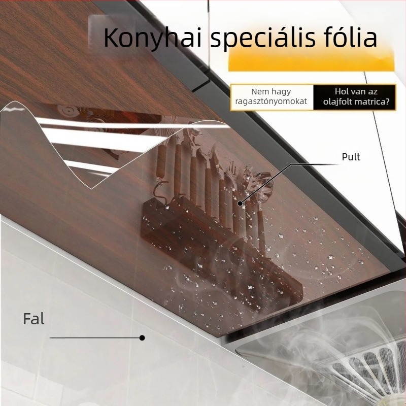 Átlátszó öntapadós védőfólia szekrényekhez – víz- és olajálló, ajtókhoz, asztalokhoz és bútorokhoz