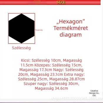 Akril hexagon mozaik tükör falmatrica – geometriai mintázat, dekoratív falpanel nappaliba, hálószobába és étterembe, nordic stílus