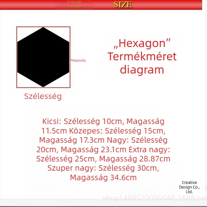 Akril hexagon mozaik tükör falmatrica – geometriai mintázat, dekoratív falpanel nappaliba, hálószobába és étterembe, nordic stílus