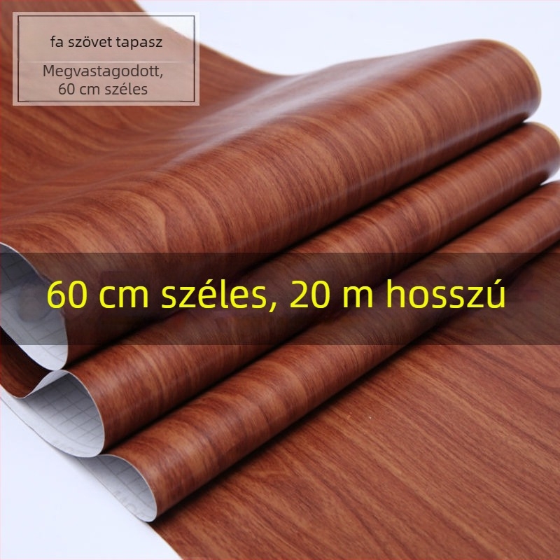 Öntapadósfa- mintázatú fólia bútorfelújításhoz — szimulált fa felület, modern minimalista stílus, alkalmas ajtókhoz, keretekhez, szekrényekhez és íróasztalokhoz